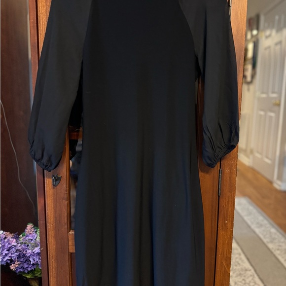Super Nice Long Sleeved Black Dress w Sheer Sleeves size XS - Picture 3 of 6